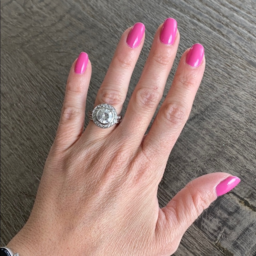 CZ and 925 cocktail ring